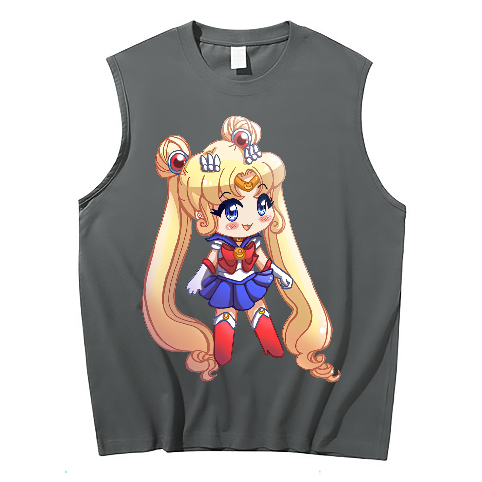 （画像用） 美少女戦士セーラームーン 月野 うさぎ つきの うさぎ Sailor Moon Tsukino Usagi コットン100％タンクトップ（フロントプリント）